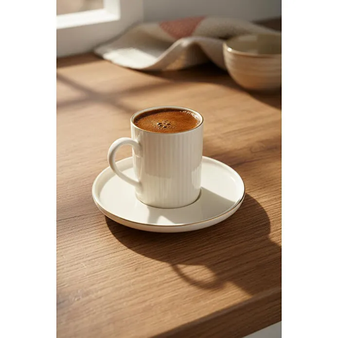 Bernardo Cello 6 Kişilik Fincan Takımı Altın