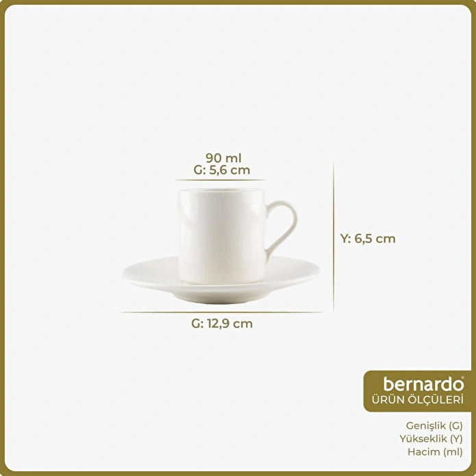 Bernardo Hermes 6 Kişilik Fincan Takımı