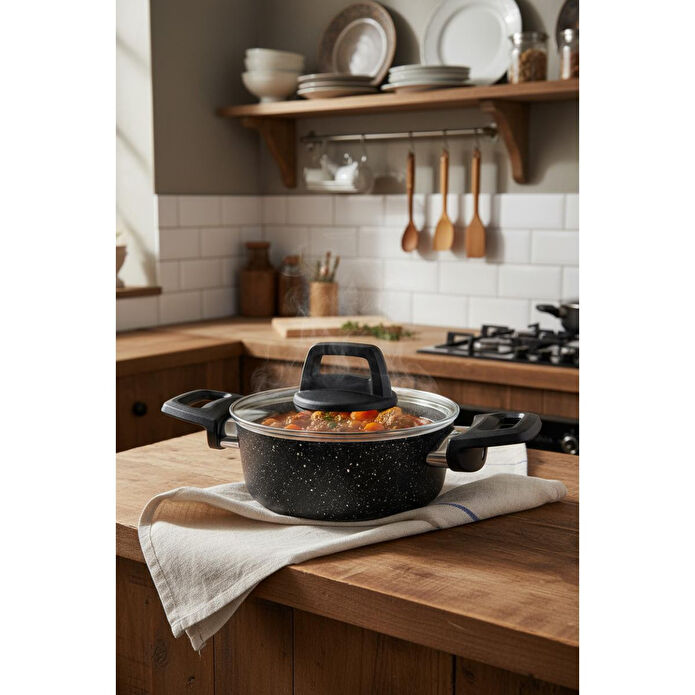 Bernardo Sakura 4 Parça Tencere Seti Siyah