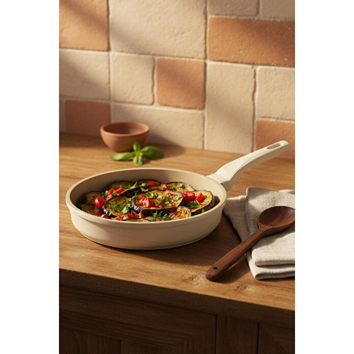 Bernardo Arista 5 Parça Seramik Döküm Tencere Seti Fildişi