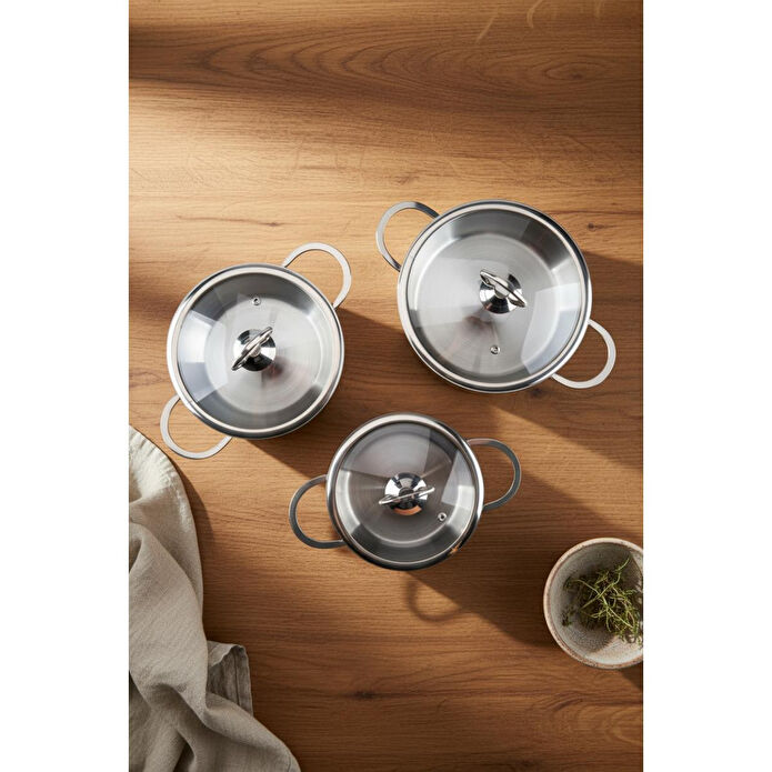 Bernardo Meyra 6 Parça Çelik Sahan Seti