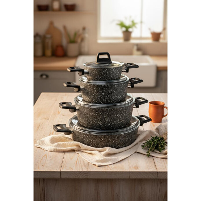 Bernardo Anita 13 Parça Tencere Seti Gri