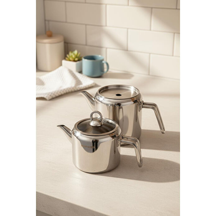 Bernardo Vellora Çelik Çaydanlık Takımı Orta