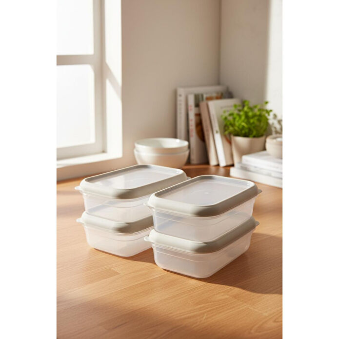 Bernardo Hide Plus 4'lü Saklama Kabı 700 Ml Beyaz