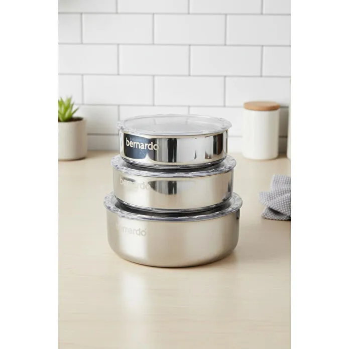 Bernardo Stelo 3'lü Çelik Saklama Kabı
