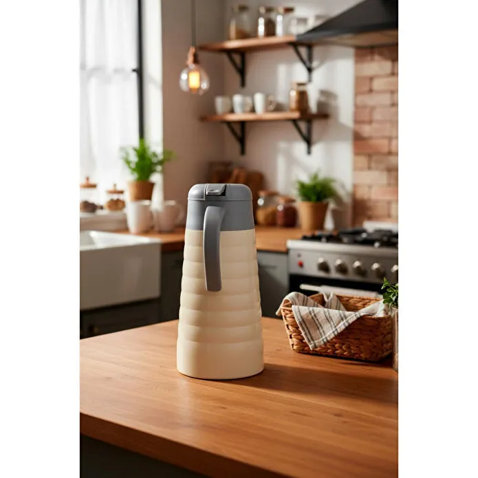 Bernardo Nora 2 Litre Çelik Termos Krem