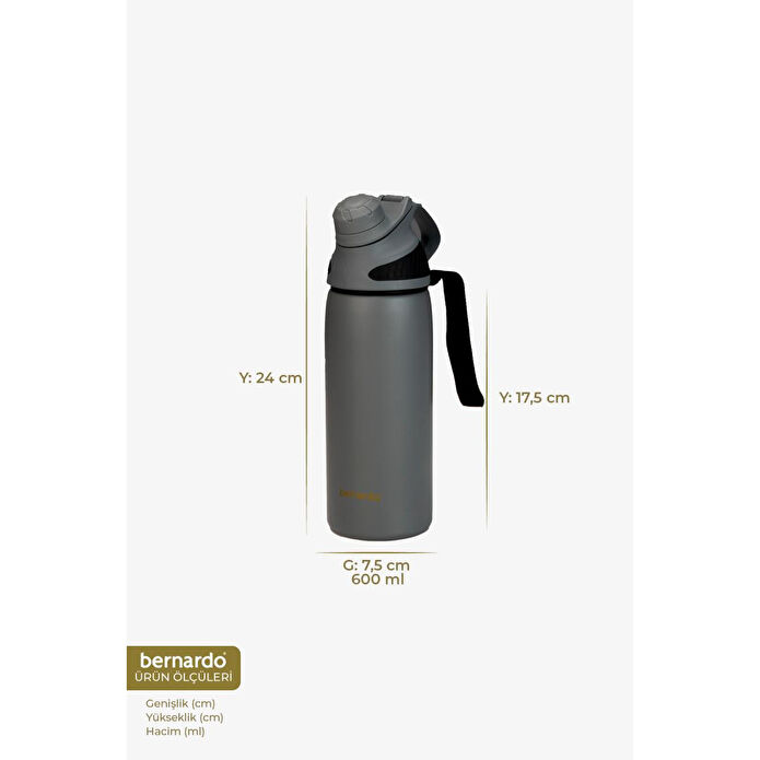 Bernardo Viva Termos Matara Gri 600ml