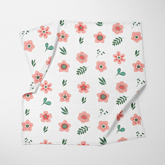 Itsy Bitsy Kids Petit Fleur, Müslin Bebek Örtüsü , 70x70 Cm
