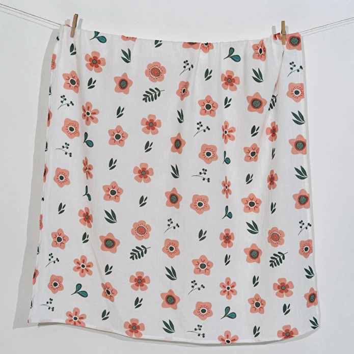 Itsy Bitsy Kids Petit Fleur, Müslin Bebek Örtüsü , 70x70 Cm