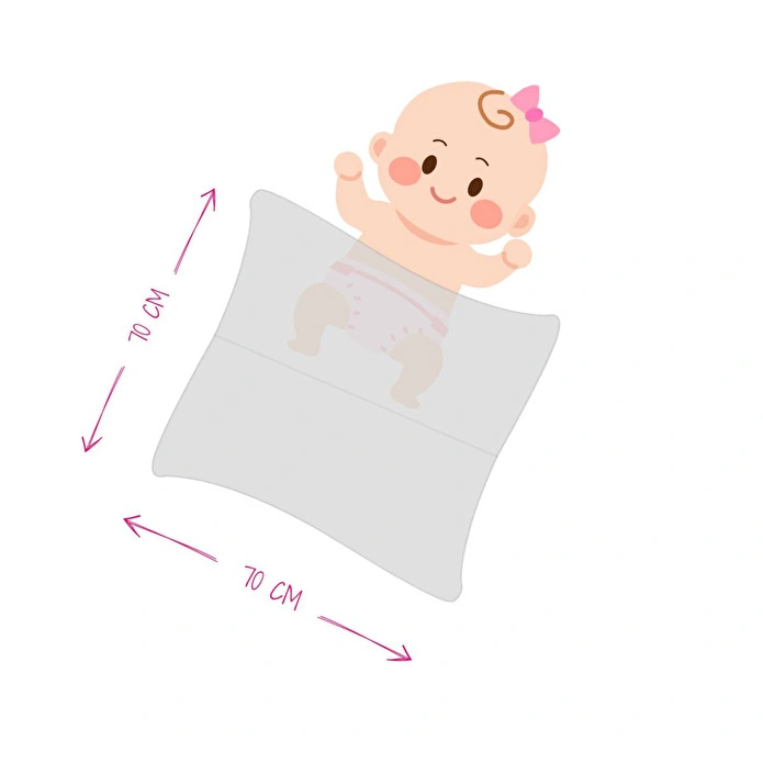 Itsy Bitsy Kids Big Flower Lemon, Müslin Bebek Örtüsü , 70x70 Cm