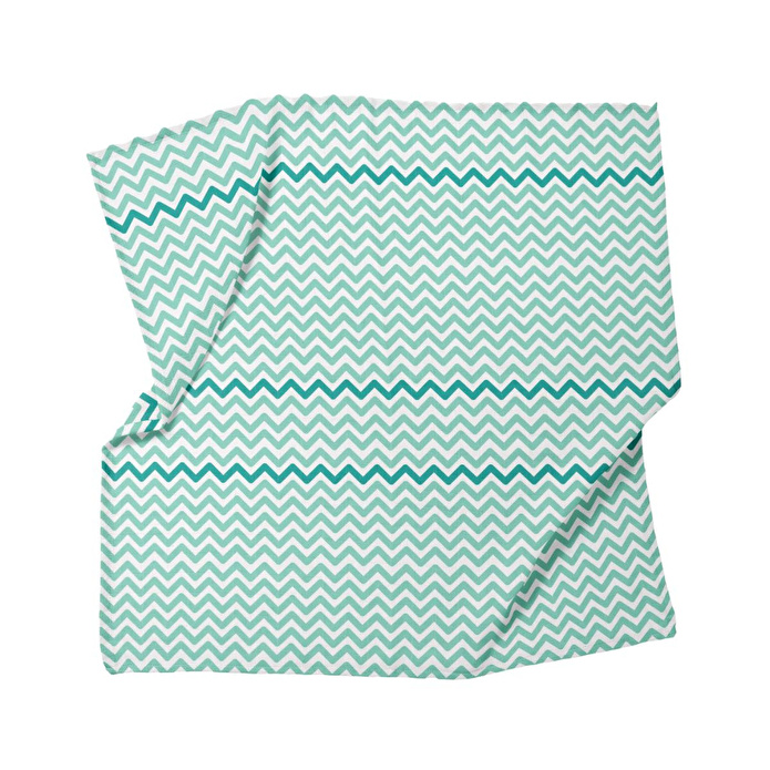 Itsy Bitsy Kids Big Flower Green Zigzag , Müslin Bebek Örtüsü ,70x70 Cm