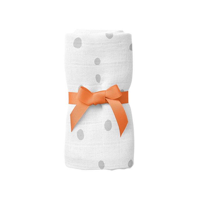 Itsy Bitsy Kids Bird Of Life Gri Dots , Müslin Bebek Örtüsü , 70x70 Cm