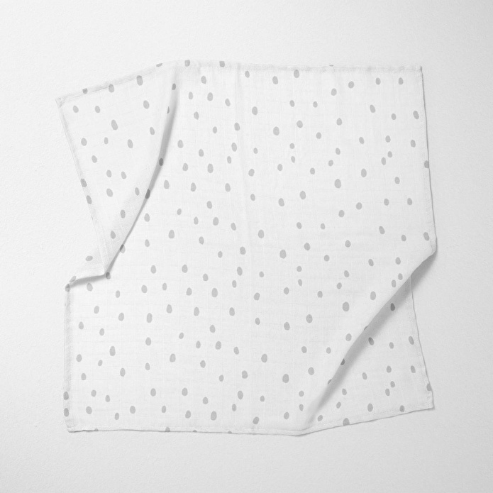 Itsy Bitsy Kids Bird Of Life Gri Dots , Müslin Bebek Örtüsü , 100x100 Cm