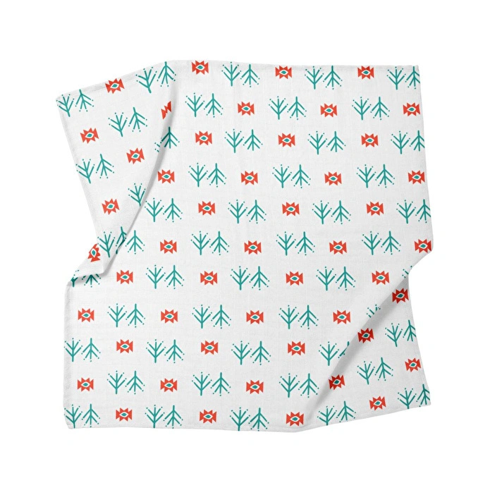 Itsy Bitsy Kids Big Flower Blossom Amulet, Müslin Bebek Örtüsü , 70x70 Cm