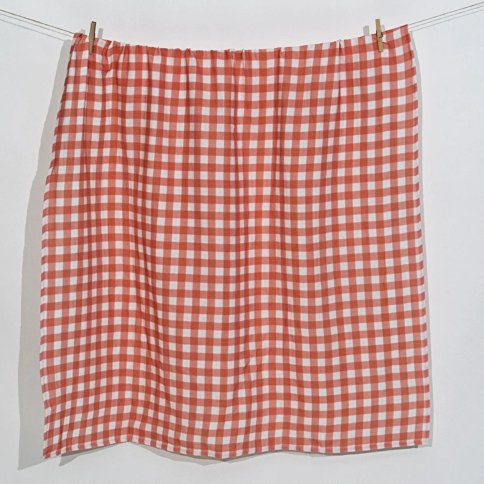 Itsy Bitsy Kids Bird Of Life Orange Check , Müslin Bebek Örtüsü , 100x100 Cm