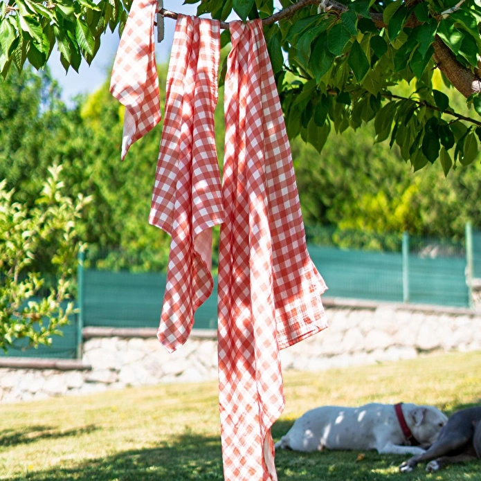 Itsy Bitsy Kids Bird Of Life Orange Check , Müslin Bebek Örtüsü , 100x100 Cm