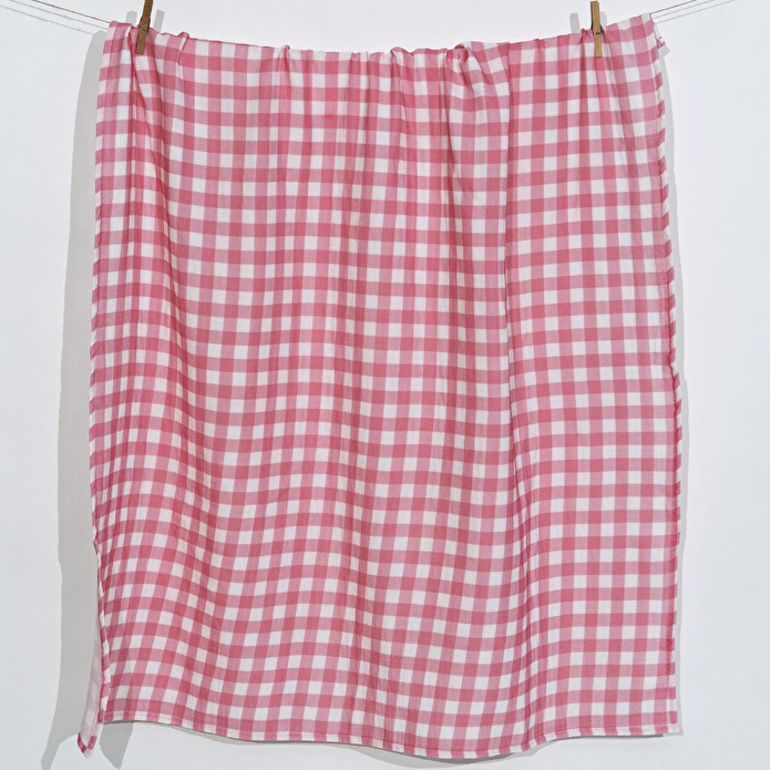 Itsy Bitsy Kids Bird Of Life Pink Check , Müslin Bebek Örtüsü , 70x70 Cm