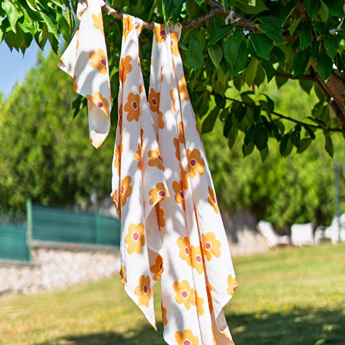 Itsy Bitsy Kids Big Flower Blossom , Müslin Ağız Mendili , 40x40 Cm 6'lı Set