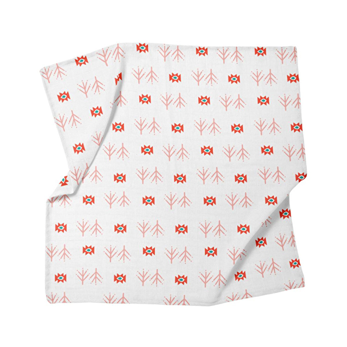 Itsy Bitsy Kids Big Flower Lemon Amulet, Müslin Bebek Örtüsü , 70x70 Cm