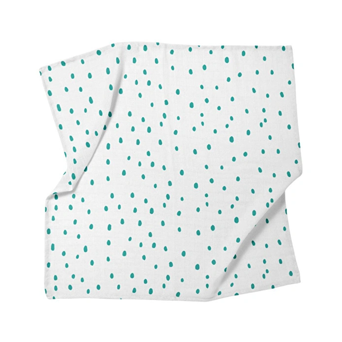 Itsy Bitsy Kids Bird Of Life Mint Dots , Müslin Bebek Örtüsü , 100x100 Cm