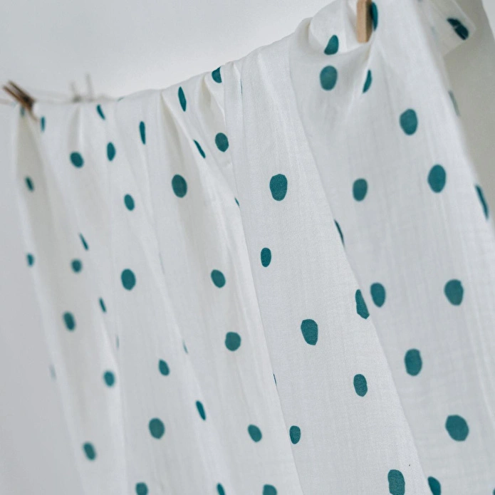 Itsy Bitsy Kids Bird Of Life Mint Dots , Müslin Bebek Örtüsü , 70x70 Cm