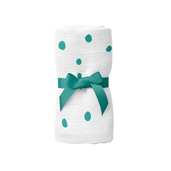 Itsy Bitsy Kids Bird Of Life Mint Dots , Müslin Bebek Örtüsü , 70x70 Cm