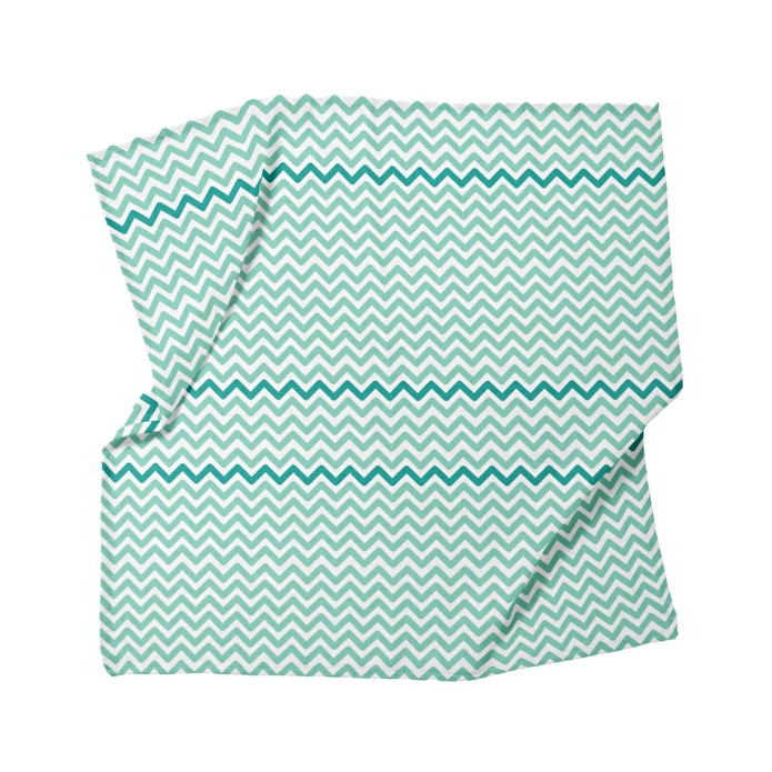 Itsy Bitsy Kids Big Flower Green Zigzag , Müslin Bebek Örtüsü ,100x100 Cm