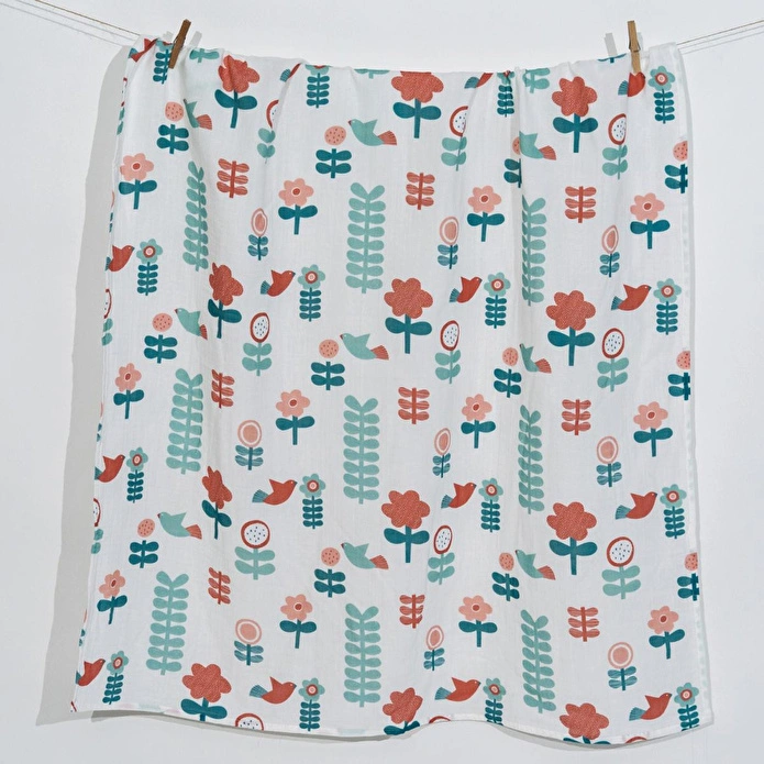 Itsy Bitsy Kids Big Flower Lemon , Müslin Ağız Mendili , 40x40 Cm 6'lı Set