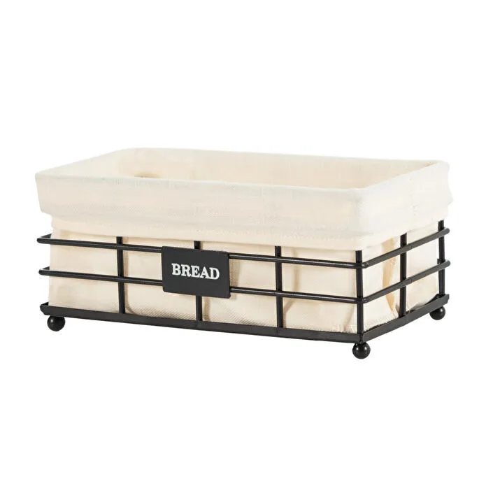 Mudo Home Black Metal Ekmek Sepeti̇