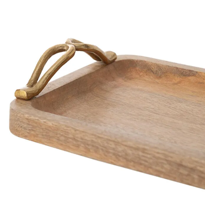 Mudo Home Grove Dekorati̇f Tepsi̇ 43 X 22 Cm