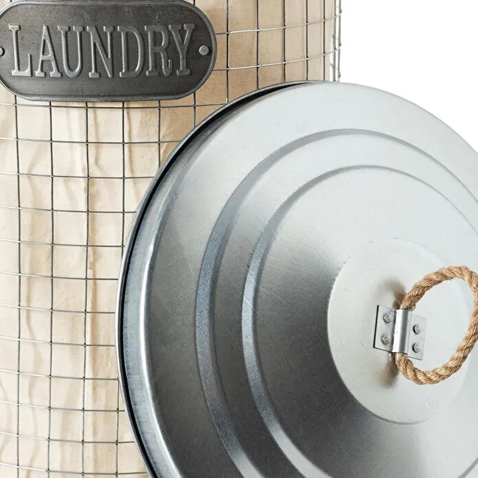 Mudo Home River Kapakli Metal Çamaşir Sepeti̇ 37x57