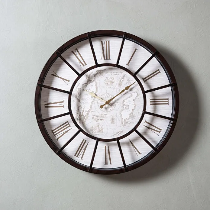 Mudo Home Paula Brown Duvar Saati̇ 50cm