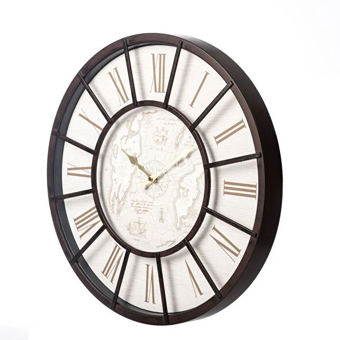 Mudo Home Paula Brown Duvar Saati̇ 50cm