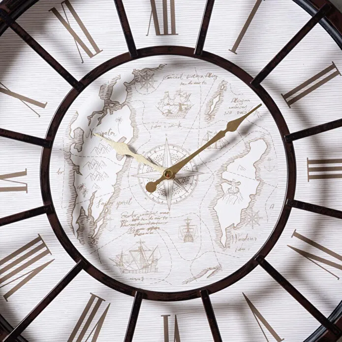 Mudo Home Paula Brown Duvar Saati̇ 50cm