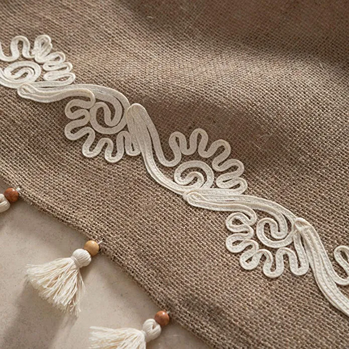 Mudo Home Jüt Lase İşlemeli̇ Runner 45x130