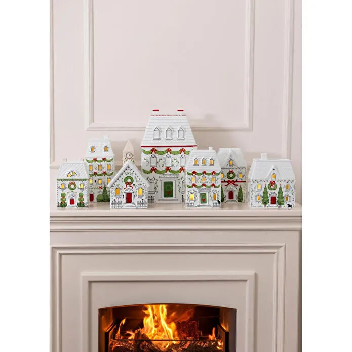 The Mia Dekoratif Kurabiye Kavanozu Ev 19x12x30 Cm