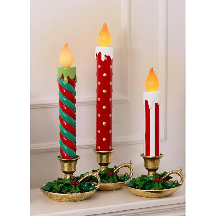 The Mia Dekoratif Led Işıklı Mum 18x17x45 Cm