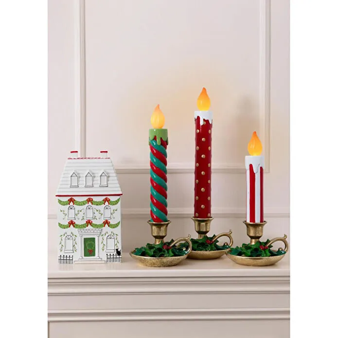 The Mia Dekoratif Led Işıklı Mum 18x17x45 Cm