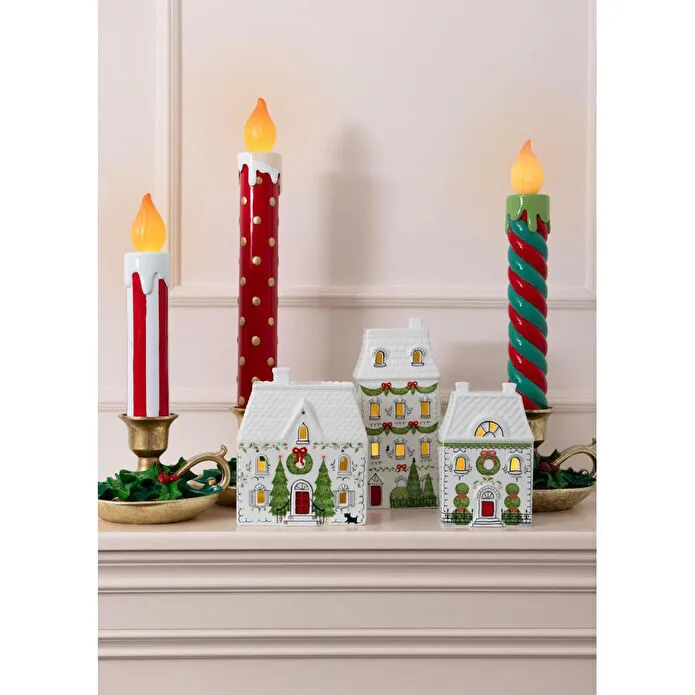 The Mia Dekoratif Led Işıklı Mum 18x17x45 Cm