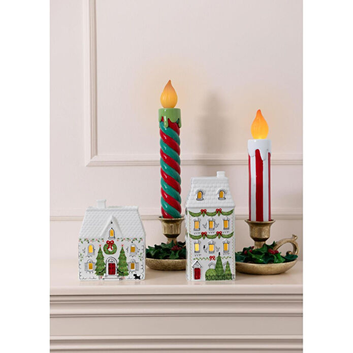 The Mia Dekoratif Led Işıklı Ev Biblo 11x9x22 Cm