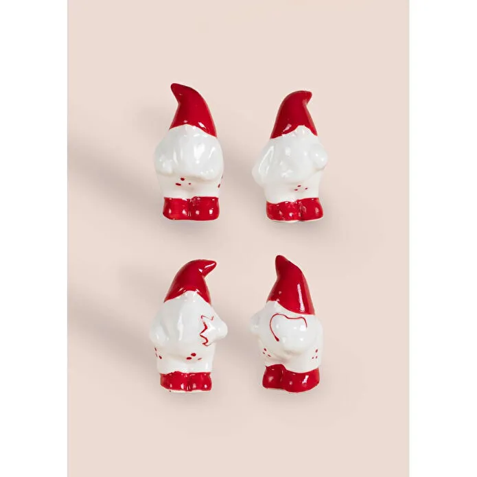 The Mia Dekoratif Askılı Biblo 4lü Set 4x4x7 Cm