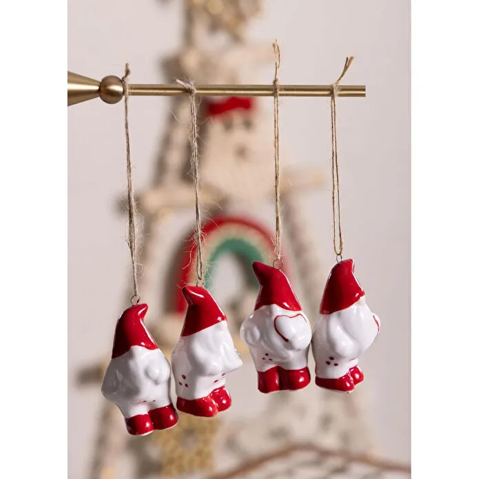 The Mia Dekoratif Askılı Biblo 4lü Set 4x4x7 Cm