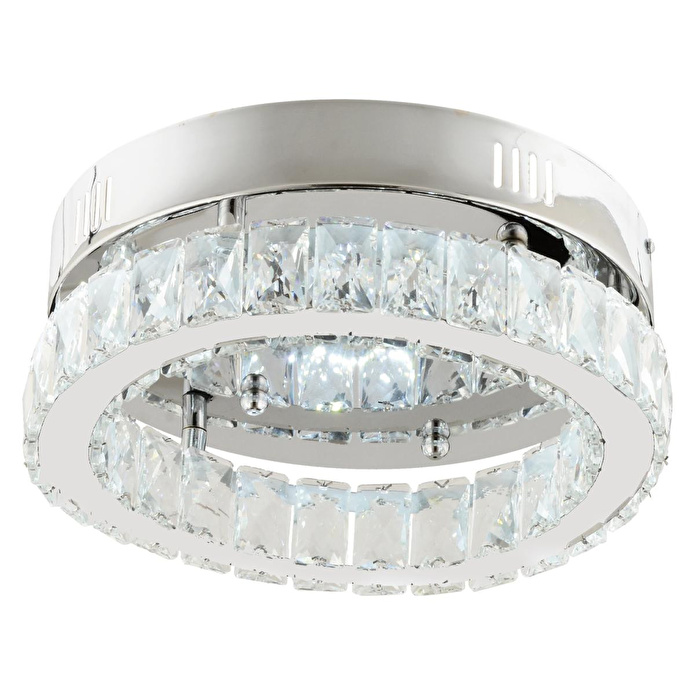 Apliqa Ardenia Tekli Krom Ledli 3 Renkli Kristalli Taşlı Modern Tasarım Led Kristal Salon Avize
