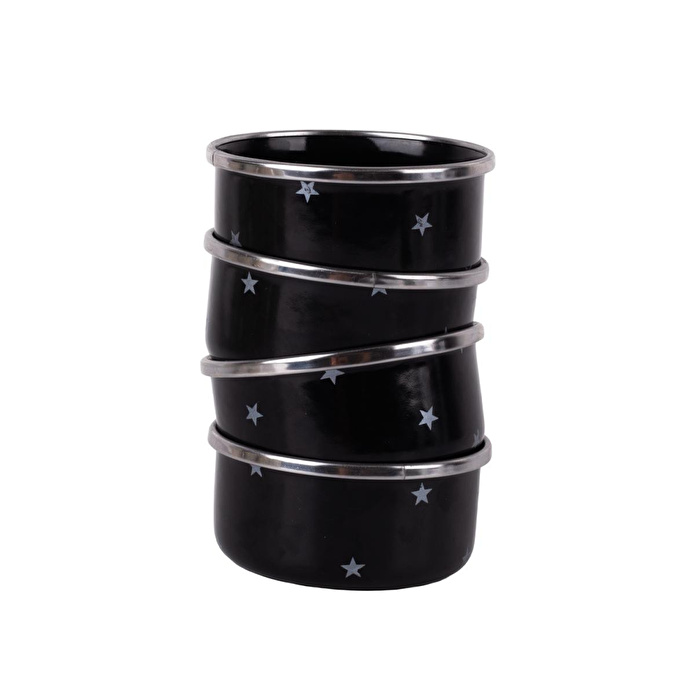 Emaylab Star Emaye 4’lü Kase Çerezlik, Kahvaltılık, Reçellik, Zeytinlik, Sunumluk Seti 8cm 200 Ml