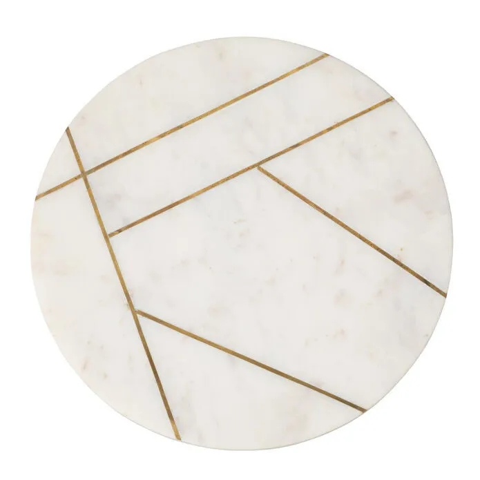 Mudo Home Brass Mermer Ayakli Sunum-25cm