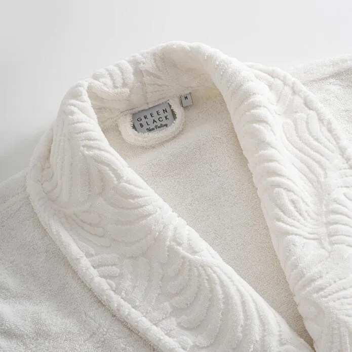 Green Black Fiorina Aile Bornoz Seti 10 Parça %100 Pamuk Jakarlı Mint-krem