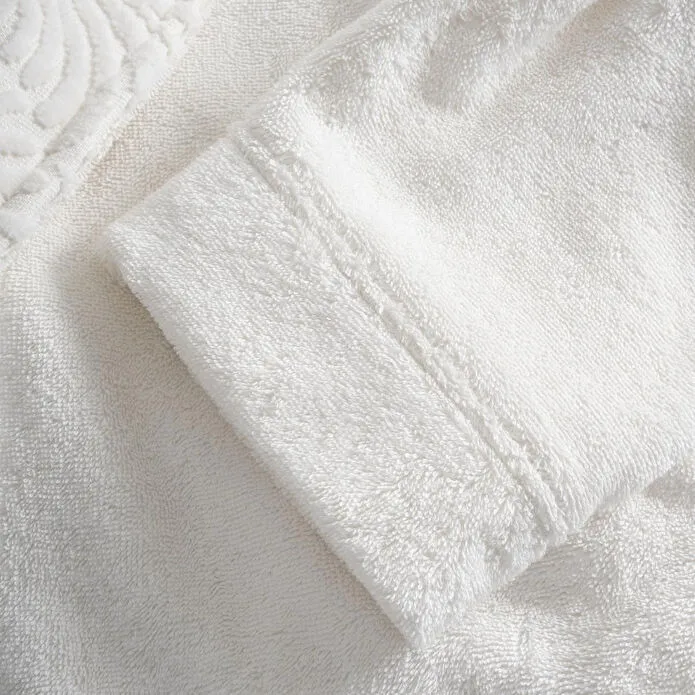 Green Black Fiorina Aile Bornoz Seti 10 Parça %100 Pamuk Jakarlı Mint-krem