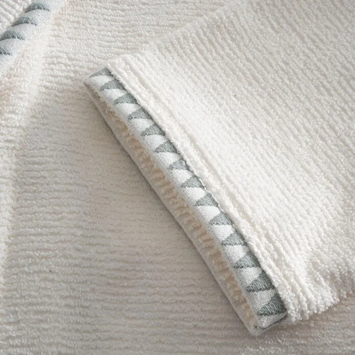 Green Black Tria Aile Bornoz Seti 10 Parça %100 Pamuk Jakarlı Mint-krem