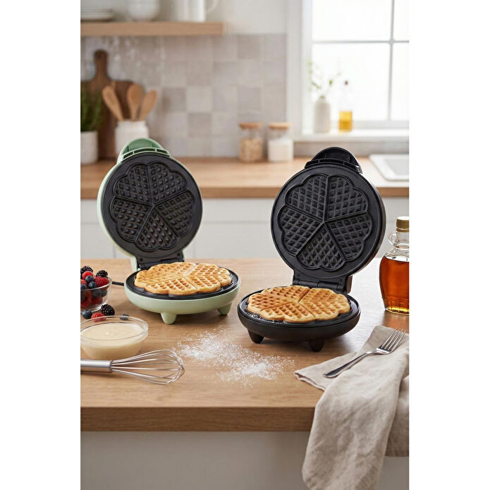 Premier Pwm 215 Waffle Makinesi Yapışmaz Plakalı Yeşil Renk