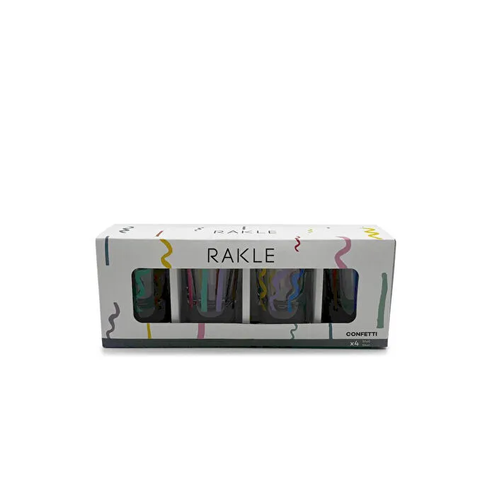 Rakle Confetti 4'lü Shot Bardağı Seti 34 Cc